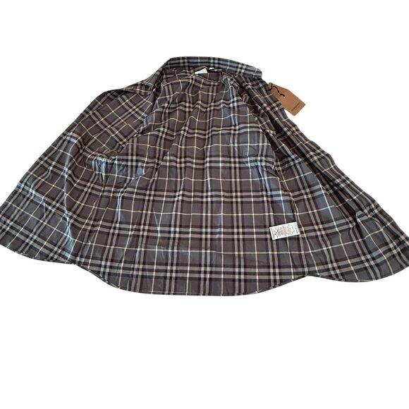 Burberry Men's SHEFFORD Gray Check Short Sleeve Shirt 8084691 - Picture 6 of 14